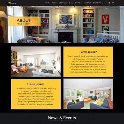 About us page for interior template