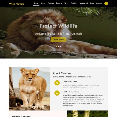 Animal rescue website template html design