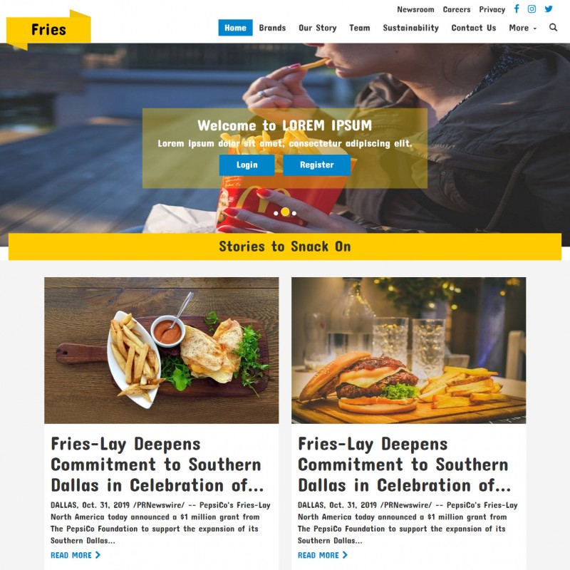 Fast Food Website Template Templateonweb