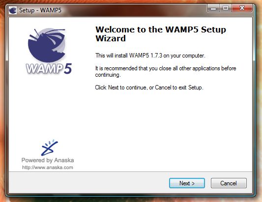 Install wamp