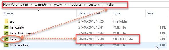 Custom module file structure in drupal 8