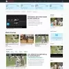 Cricket website template homepage with match highlights and news sections