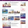 Travels news page layout includes trending, featured and global news