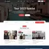 Travel agency website template free home page