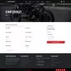 Online motorcycle shop checkout page screen