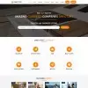 Business directory template home page display company category, search, and listing