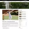 Cricket club blog details page featuring match recaps