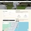 Cricket club contact section featuring location map and social media links