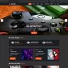 Gaming store website template home page preview