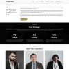 Experienced attorney profile section in lawyer website template