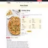 Restaurant pizza details with selecting pizza sizes, toppings, and add-ons