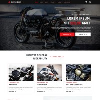 Sports motorcycle shop website template home page