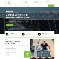 Solar website template home page