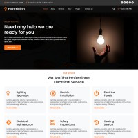 Electrician website template home page