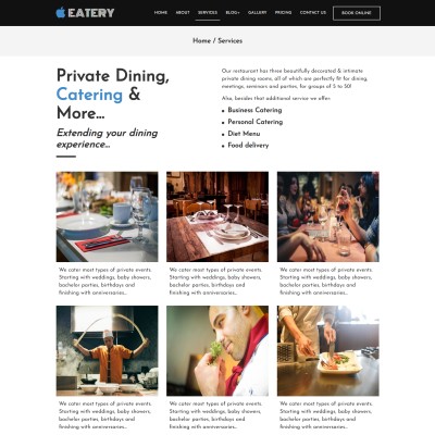 Showcase your fast food delivery services page preview