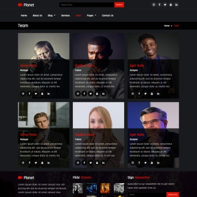 Movie review provider team responsive html