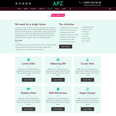 News agency services page html design