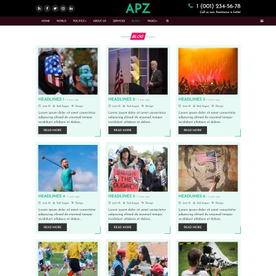 Bootstrap designed local news page design