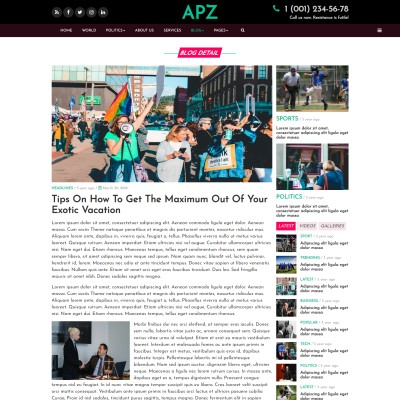 Public news details page design