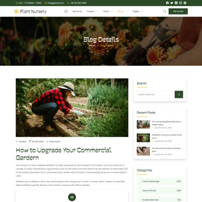 In-depth gardening blog content with featured nursery plant photos