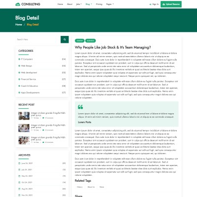 Computing consultancy blog details page html
