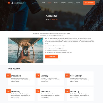 Photographer profile details page bootstrap 5