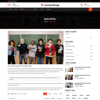 LMS blog details responsive page