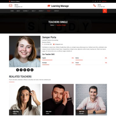 Online learning platform team details