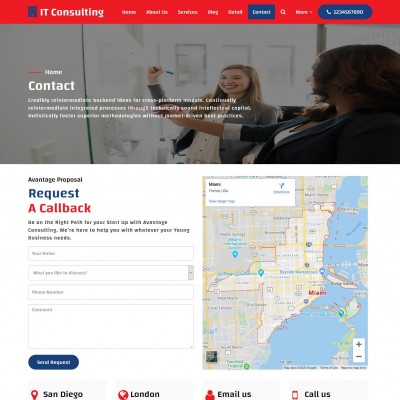 Software business bootstrap contact page