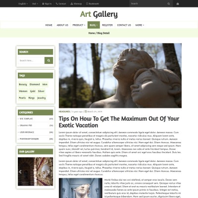 Museum blog detail page design