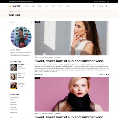 Fashion design tips and blogs page html