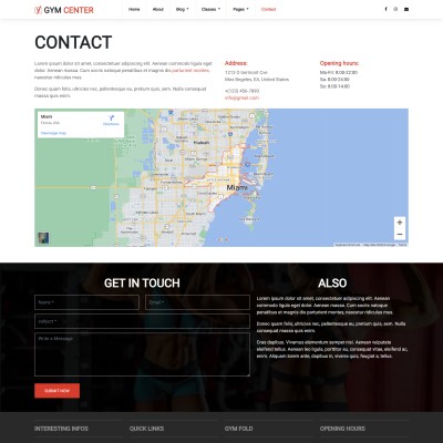 Gym center contactus form in bootstrap