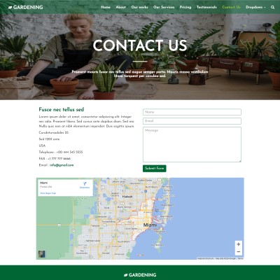 Gardener contactus page