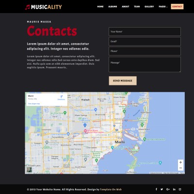 Musician contactus form