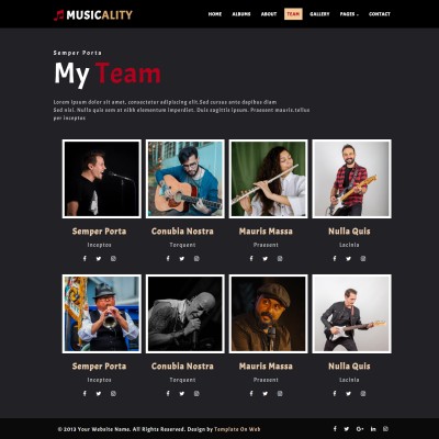 Musicians team for music shows web page