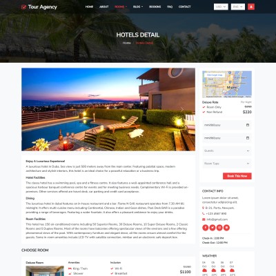 Cheap hotel deal details page bootstrap 5