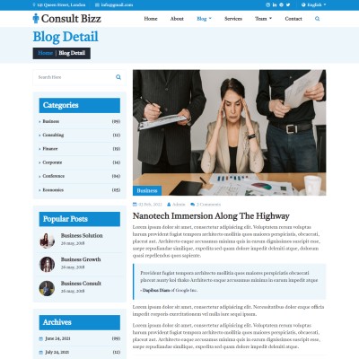 Consultant blog details web design bootstrap 5