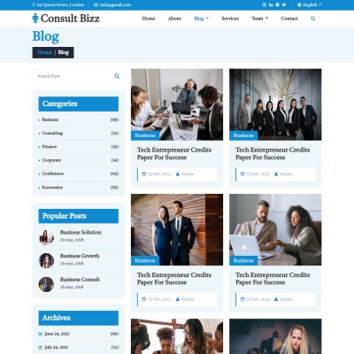Consultants blogs page html