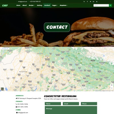 Chef contactus page html