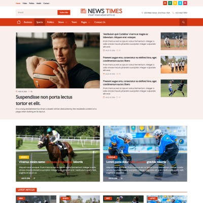 Daily published sports news page preview