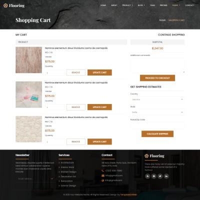 Online buy tiles shopping cart page bootstrap5