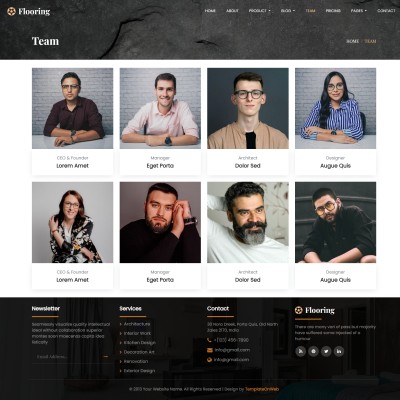 Tiles wholesalers, sellers team web template