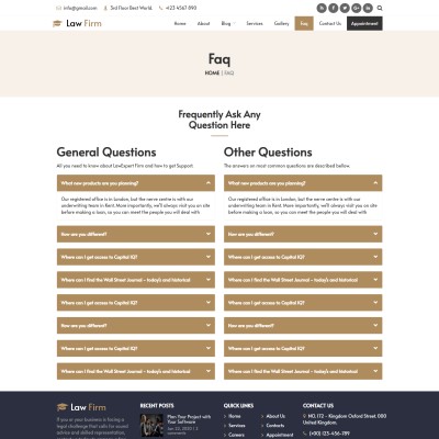 Common clients queries page layout