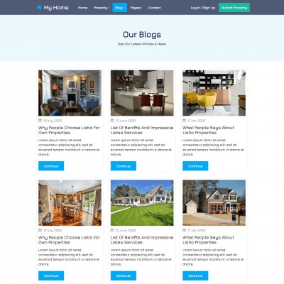 Real estate blogs bootstrap