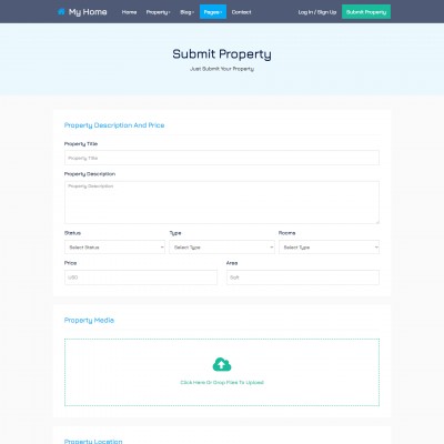 Responsive submit property form