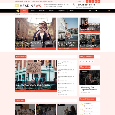 Controversial news page web design