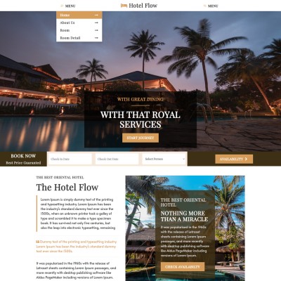 Hotel html template home page