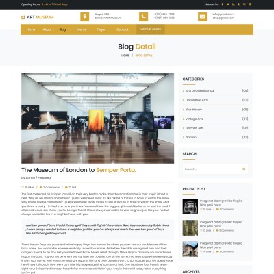 Blog details page supports images, and formatted text for an engaging reading experienc