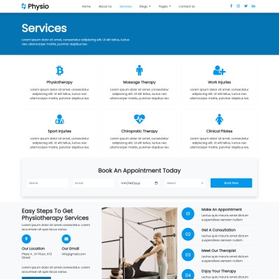 Services & Treatments page to display specialized treatments like sports rehab, pain management, and mobility therapy