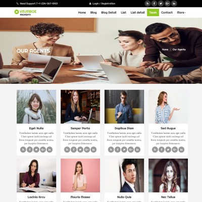 Real estate team html bootstrap